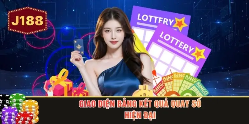 Giao diện bảng kết quả quay số hiện đại